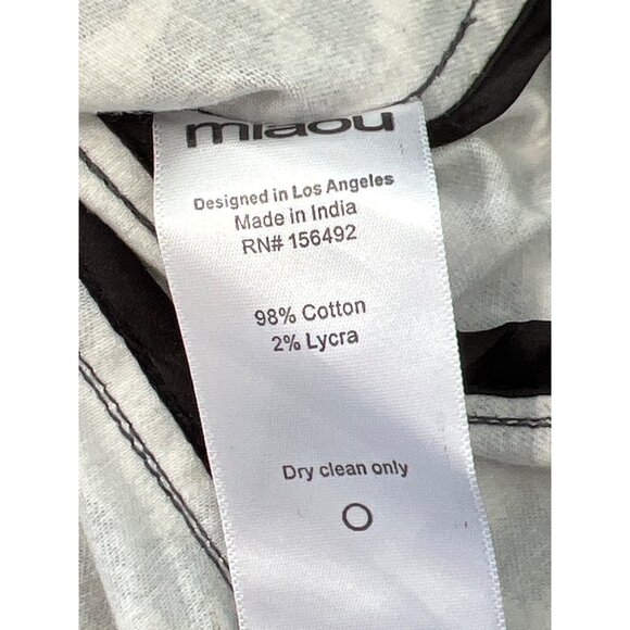 Miaou DREE Bustier Leopard Mini Dress Size S Animal Print Gray Black Cotton Chic - Picture 6 of 7